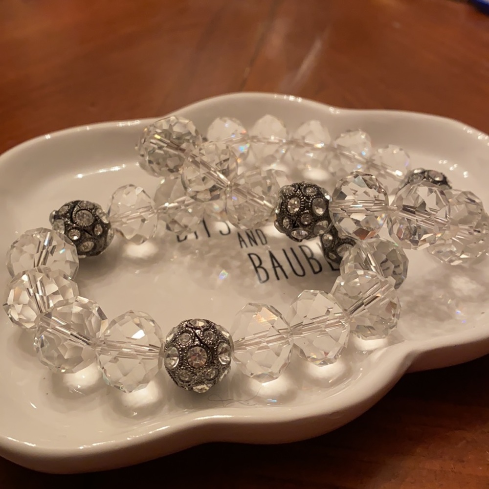 Two Vintage Givenchy Swarovski Crystal Bracelets - Picture 3 of 9